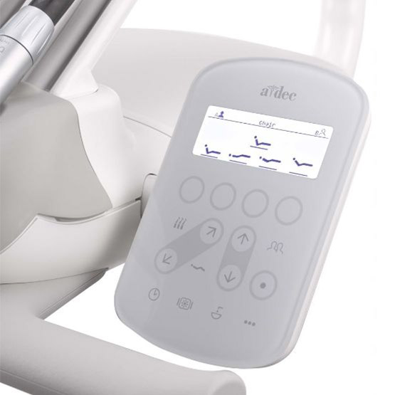 A-dec CP5i control pad on an A-dec 300 Pro dental delivery system
