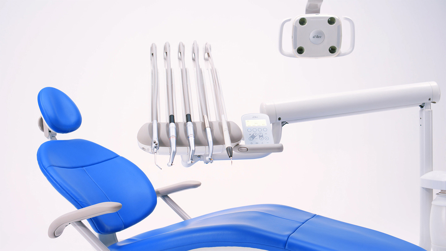 A-dec 300 delivery system package with dental chair and light