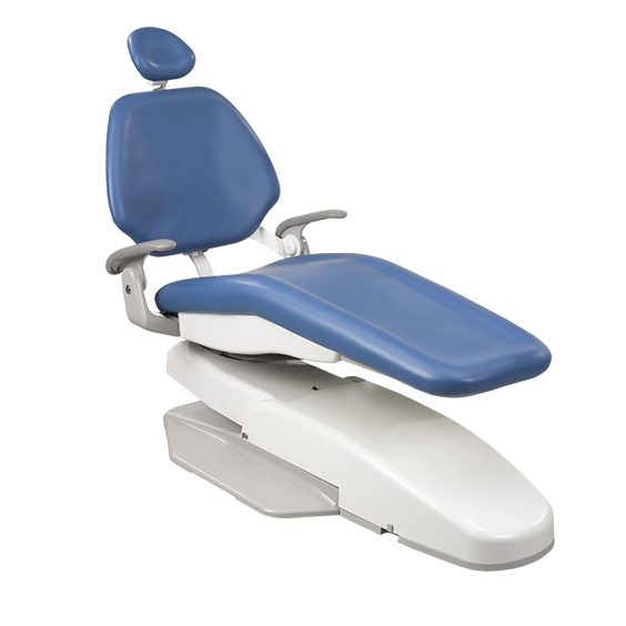 A-dec 200 dental chair in patient entry and exit position