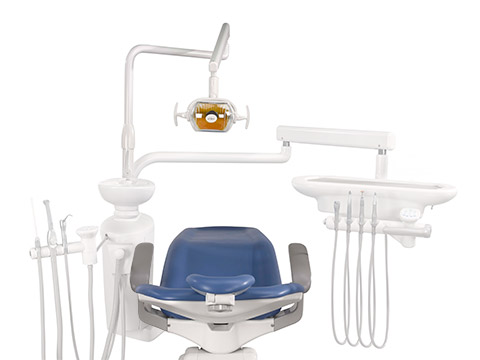 A-de 200 dental chair with halogen dental light