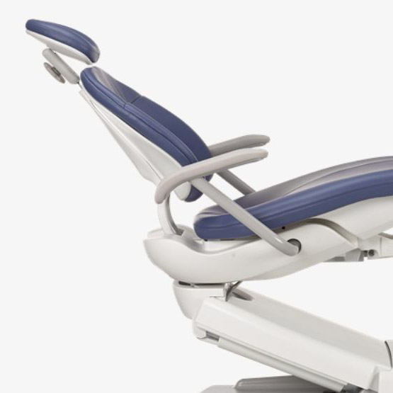 A-dec 300 dental chair providing excellent access for dentists