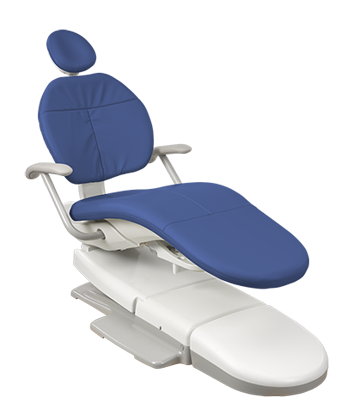 A-dec 300 dental chair with pacific upholstery