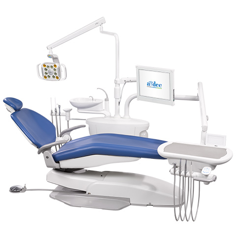A-dec 500 dental light on the A-dec 200 dental chair